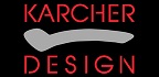 The logo of Karcher Design, a German manufacturer of high quality stainless steel door handles