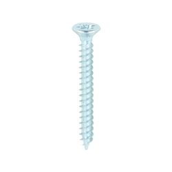 TWINTHREAD WOODSCREW CSK POZI 4 X 1"  3x25mm  BZP