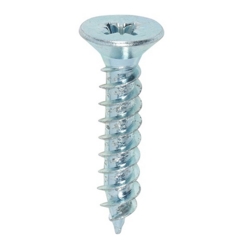 TWINTHREAD WOODSCREW CSK POZI 10 X 1"  5x25mm  BZP