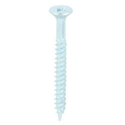 TWINTHREAD WOODSCREW CSK POZI 10 X 2"  5x50mm  BZP
