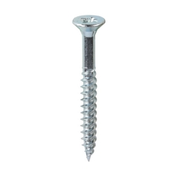 TWINTHREAD WOODSCREW CSK POZI 12 X 2"  6x50mm  BZP