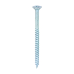 TWINTHREAD WOODSCREW CSK POZI 12 X 3"  6x80mm  BZP