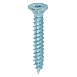 TWINTHREAD WOODSCREW CSK POZI 4 X 3/4"  3x20mm  BZP