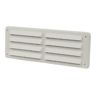 WHITE PLASTIC LOUVRE VENT 9 X 3" / 229 x 76mm