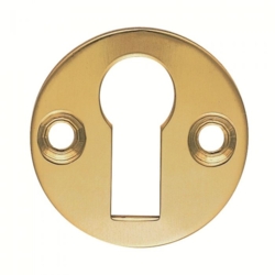 OPEN KEYHOLE ESCUTCHEON POLISHED BRASS M41