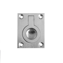 SATIN CHROME FLUSH RING PULL 38 x 50mm JV424ASC