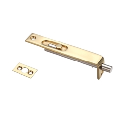 SUNK SLIDE 100mm FLUSH BOLT POLISHED BRASS FB01