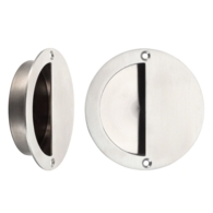 HALF MOON 90mm FLUSH PULL HANDLE STAINLESS ZAS41SS