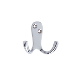 ZOO DOUBLE ROBE HOOK 51mm POLISHED CHROME ZAB82CP