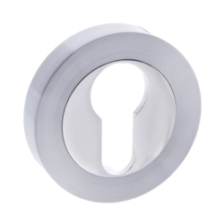 ROUND EURO PROFILE ESCUTCHEON SATIN CHROME S2ESCERSC