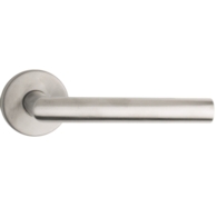 AMSTERDAM MITRED LEVER ON ROSE STAINLESS STEEL AR364/60-SP-SS