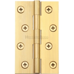 HERITAGE BRASS HINGE 4"x2 3/8" NATURAL BRASS HG99-130-NB