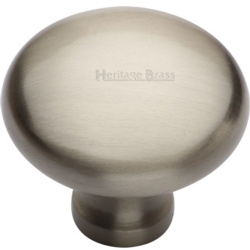 MUSHROOM DESIGN CABINET KNOB 38mm SATIN NICKEL