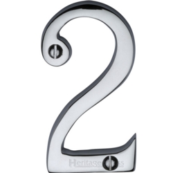 FACE FIX NUMERAL "2" 76mm 3" POLISHED CHROME C1561-2PC