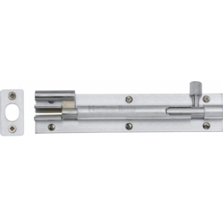 NECKED DOOR BOLT 6" x 1 1/4" SATIN CHROME C1594 6-SC