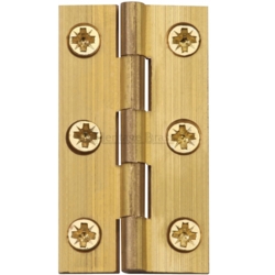 HERITAGE BRASS HINGE 2 1/2" X 1 3/8" NATURAL BRASS FINISH