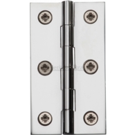 HERITAGE BRASS HINGE 2 1/2" X 1 3/8" POLISHED CHROME FINISH