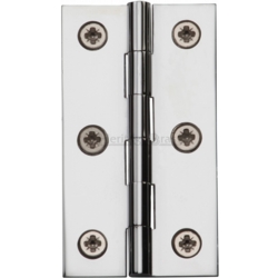 HERITAGE BRASS HINGE 2 1/2" X 1 3/8" POLISHED CHROME FINISH