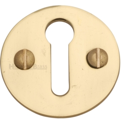 OPEN MORTICE KEY ESCUTCHEON POLISHED BRASS V1010-PB