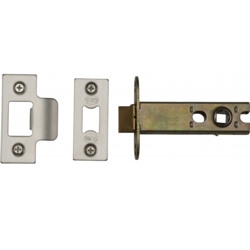 ARCHITECTURAL TUBULAR LATCH SN&SC PLATES 100mm 82mm B'SET