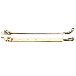 BULB END CASEMENT STAY 12" 305mm POLISHED BRASS FB101