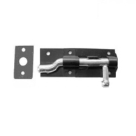 BLACK 923N NECKED / CRANKED TOWER BOLT 4" 923N0100BK