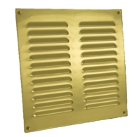 LOUVRE VENT POLISHED BRASS 9" x 9" HL6