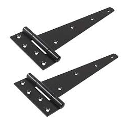 LIGHT TEE HINGES No. 121A BLACK 9" 121A0230BK