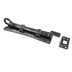 CRANKED SHEPHERDS CROOK DOOR BOLT 6" B/ANT