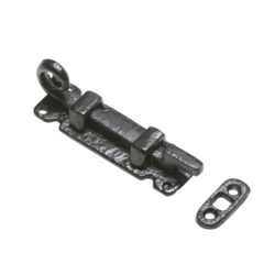 KIRKPATRICK 1547 MONKEY TAIL CRANKED 4" BOLT ANTIQUE BLACK