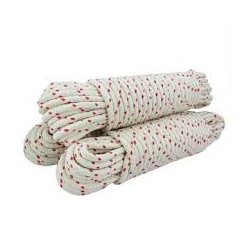 RED SPOT BLEACHED COTTON SASH CORD 6mm 10 METRE HANK THD294