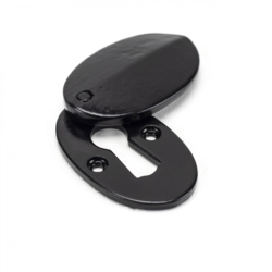 OVAL COVERED MORTICE KEY ESCUTCHEON BLACK 33254