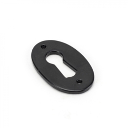 OVAL OPEN MORTICE KEY ESCUTCHEON BLACK 33254