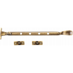 CASEMENT STAY SPOON PATTERN ANTIQUE BRASS 10" V990 10-AT