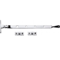 BALL / BULB END 10" CASEMENT STAY POLISHED CHROME V992-10PC