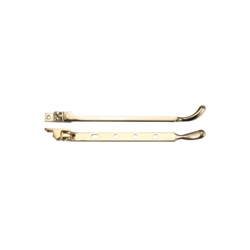 BULB END CASEMENT STAY 10" 254mm POLISHED BRASS FB101