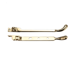 BULB END CASEMENT STAY 8" 203mm POLISHED BRASS FB101