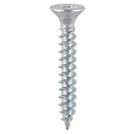 TWINTHREAD WOODSCREW CSK POZI 7 X 1"  3.9x25mm  BZP