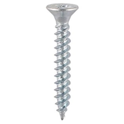 TWINTHREAD WOODSCREW CSK POZI 8 X 1"  4x25mm  BZP