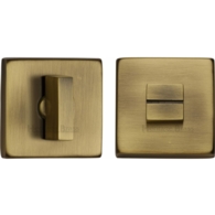 SQUARE BATHROOM TURN & RELEASE ANTIQUE BRASS SQ4035-AT
