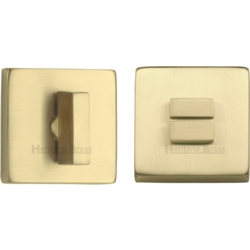 SQUARE BATHROOM TURN & RELEASE SATIN BRASS SQ4035-SB