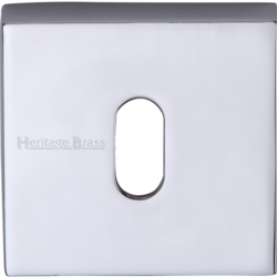 SQUARE MORTICE KEY ESCUTCHEON POLISHED CHROME SQ5002-PC