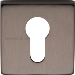 SQUARE EURO PROFILE ESCUTCHEON MATT BRONZE SQ5004-MB
