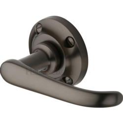 WINDSOR LEVER HANDLE ON ROUND ROSE MATT BRONZE V720-MB