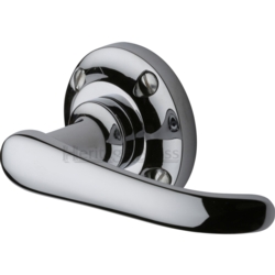 WINDSOR LEVER HANDLE ON ROUND ROSE POLISHED CHROME V720-PC