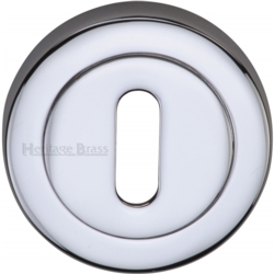 ROUND MORTICE KEY ESCUTCHEON POLISHED CHROME V4000-PC