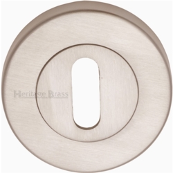 ROUND MORTICE KEY ESCUTCHEON SATIN NICKEL V4000-SN