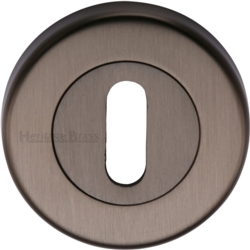 ROUND MORTICE KEY ESCUTCHEON MATT BRONZE V4000-MB