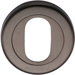 ROUND OVAL PROFILE ESCUTCHEON MATT BRONZE V4010-MB