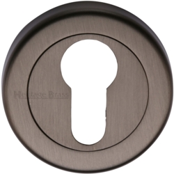 ROUND EURO PROFILE ESCUTCHEON MATT BRONZE V4020-MB